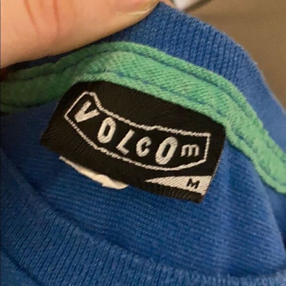❤️ Men’s Medium Volcom Cotton T-shirt Blue - Picture 2 of 2